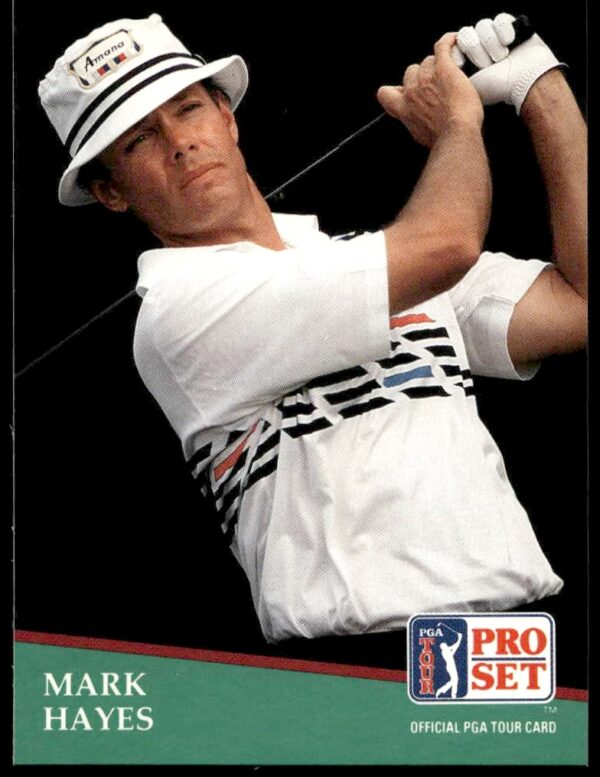 1991 Pro Set PGA Tour Card: Golfer Mark Haynes in action, card #76.
