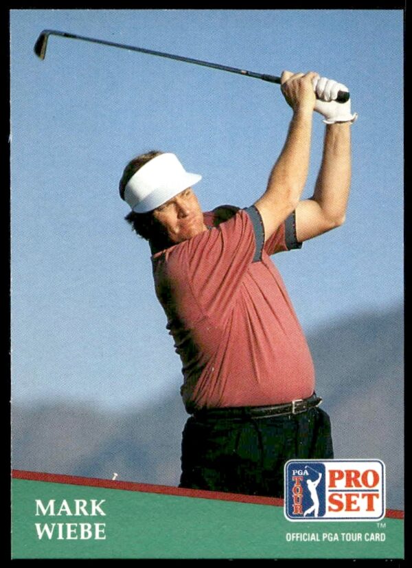 Mark Wiebe 1991 Pro Set PGA Tour card front, #181 features golfers portrait and details.