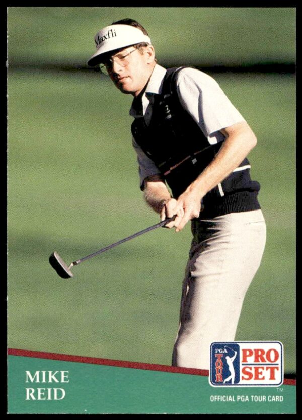 1991 Pro Set PGA Tour trading card featuring golfer Mike Reid, card number 9.