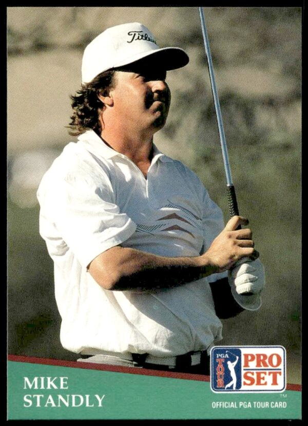 Front view of 1991 Pro Set PGA Tour card featuring golfer Mike Standly, number 162.