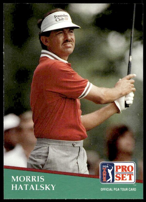 Morris Hatalsky 1991 PGA Tour Card #59 showcasing golf action.
