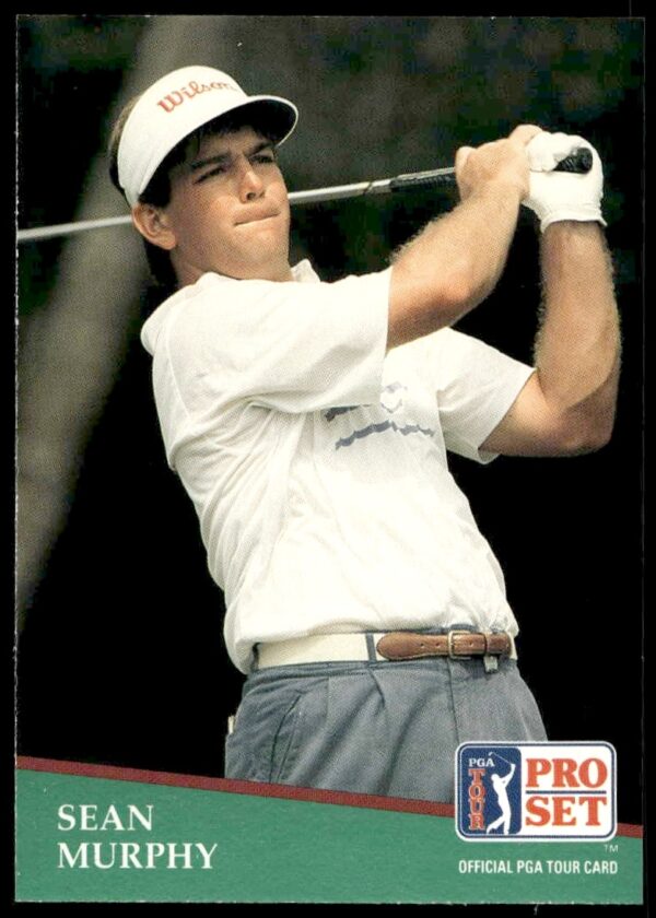 Sean Murphy 1991 Pro Set Golf Card #25, PGA Tour mid-swing action.