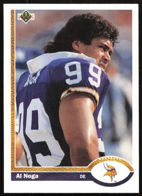 Al Noga 1991 Upper Deck Football Card #423, Minnesota Vikings Defensive Lineman.