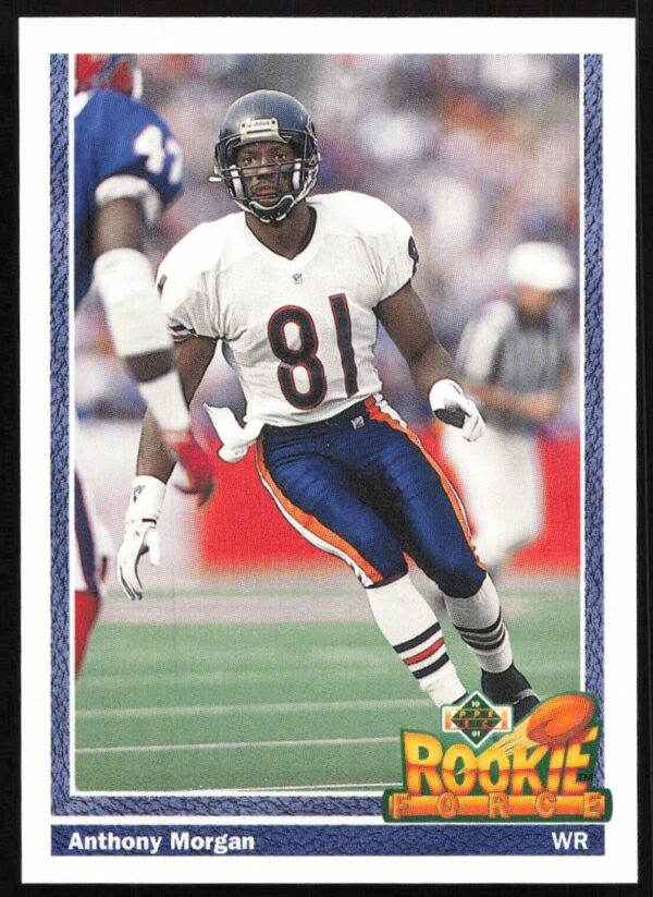 Anthony Morgan 1991 Upper Deck Card #637, Chicago Bears Action Shot.