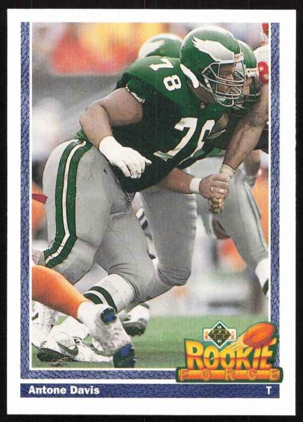 Antone Davis 1991 Upper Deck Football Card #643, collectible, team uniform.
