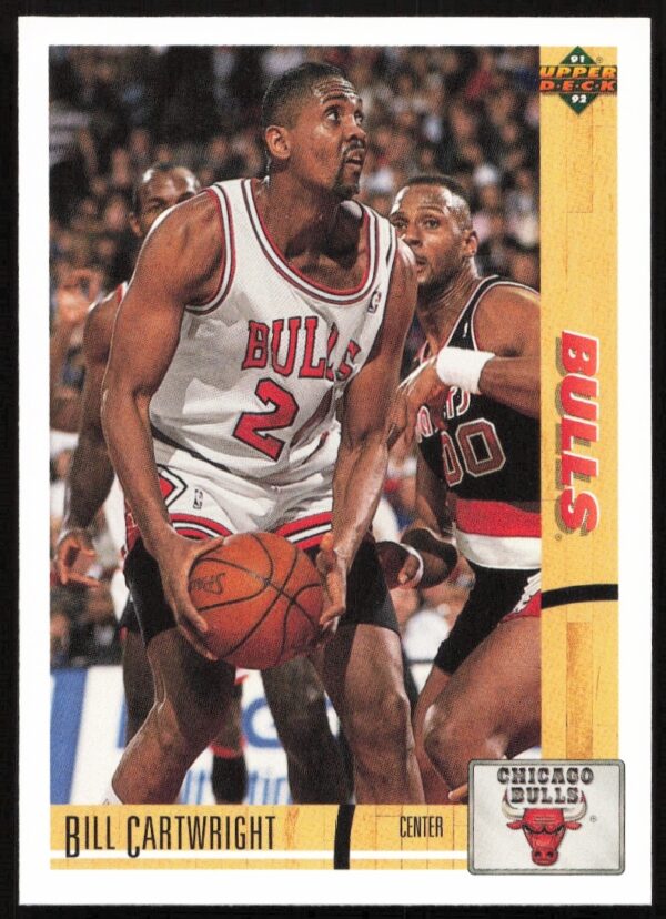Bill Cartwright 1991 Upper Deck Basketball Card #189 in Chicago Bulls uniform, front view.