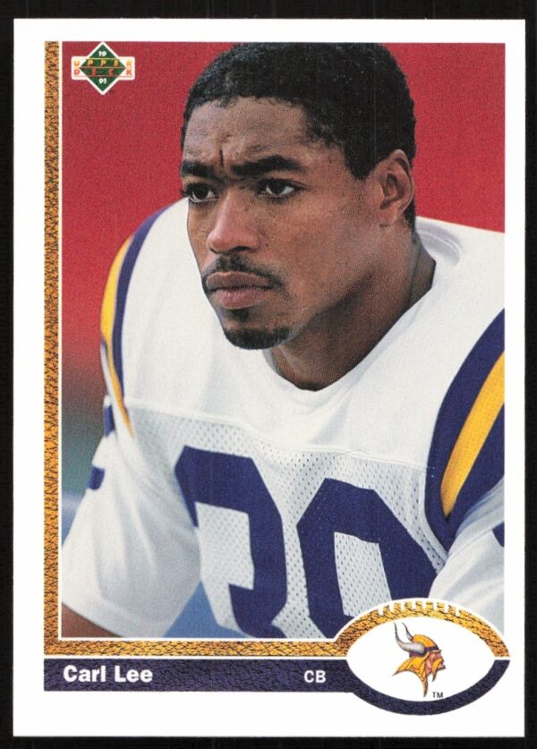 1991 Upper Deck Carl Lee Card #326, Minnesota Vikings NFL Action Image.