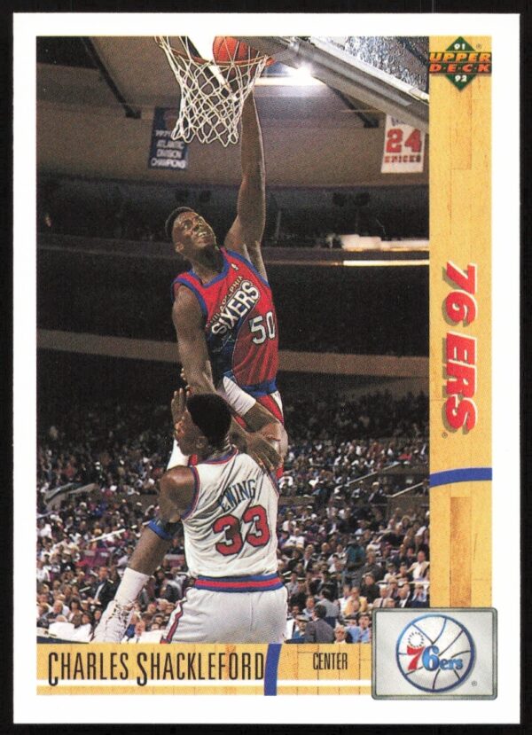 Rare 1991 Upper Deck Charles Shackleford basketball card, number 405, front view.