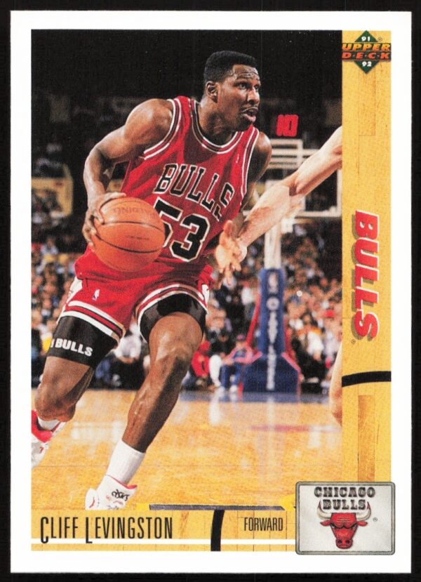 Cliff Levingston 1991 Upper Deck basketball card #187, featuring his iconic playing style.