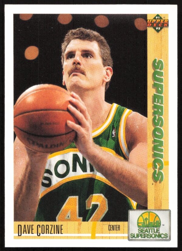 Front view of 1991 Upper Deck Dave Corzine basketball card, featuring card number 106.