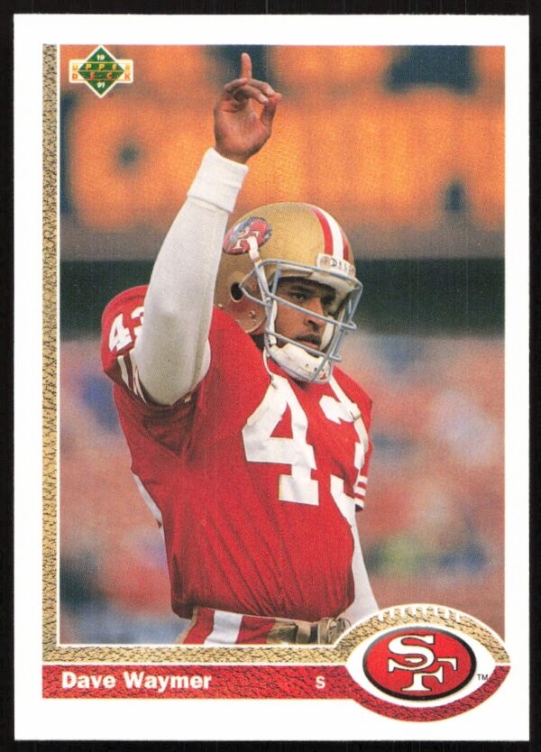 1991 Upper Deck Football Card #187, Dave Waymer in Uniform, NFL Collectors Item.