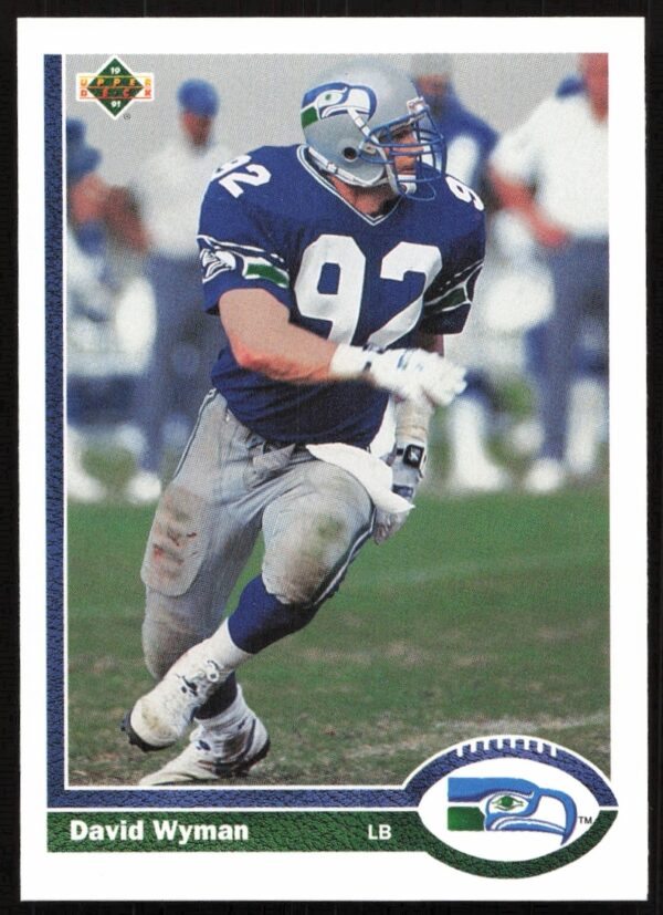 David Wyman 1991 Upper Deck Seahawks Football Card #340 Front