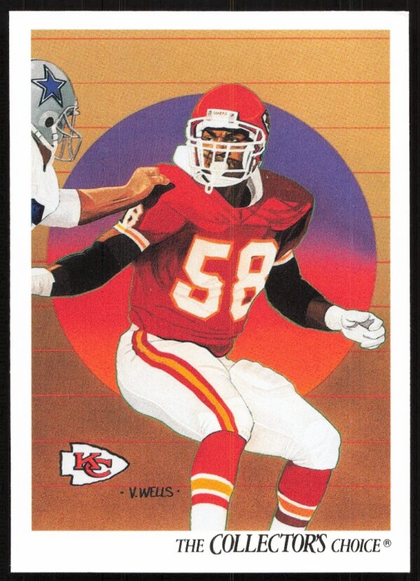 Derrick Thomas 1991 Upper Deck Card #80 Kansas City Chiefs NFL Star Front View