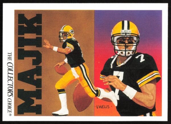 1991 Upper Deck card of Packers QB Don Majkowski in action, #91.