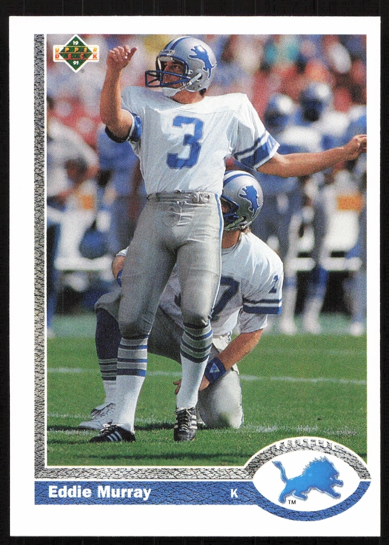 Eddie Murray 1991 Upper Deck card #321, Los Angeles Dodgers, action shot.