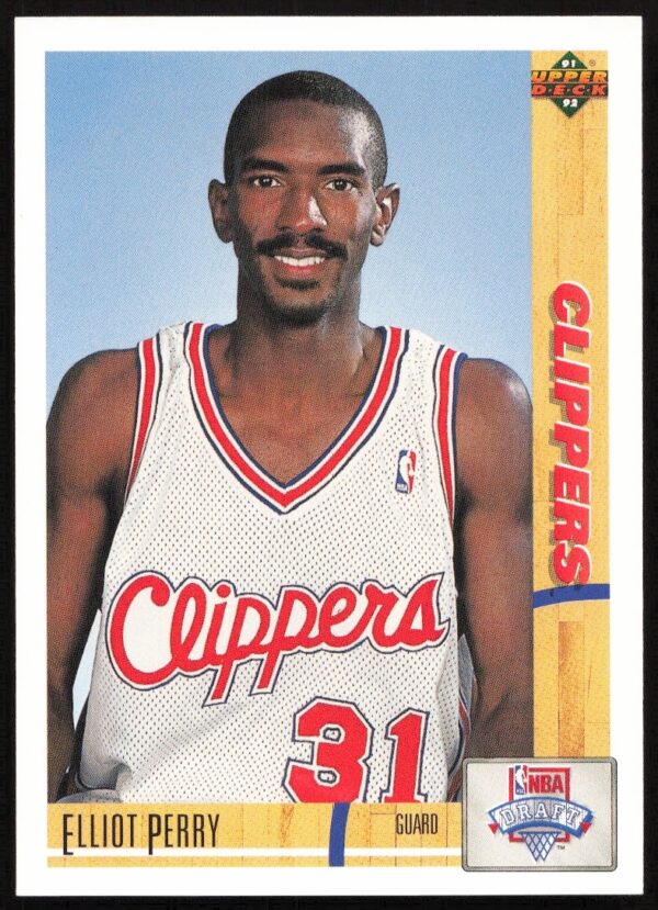 Elliot Perry 1991 Upper Deck basketball card #18, vintage collectible.