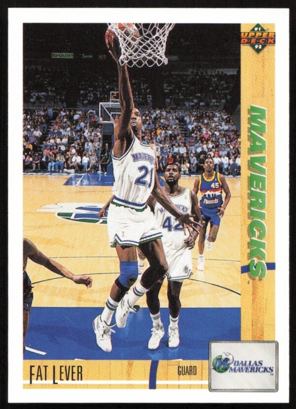 1991 Upper Deck Fat Lever basketball card #157 showcasing dynamic action pose.