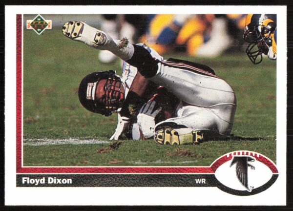 1991 Upper Deck Floyd Dixon Baseball Card #485, showcasing dynamic action and vibrant details.