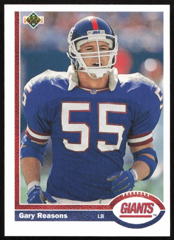 1991 Upper Deck Gary Reasons football card featuring action shot, number 578.