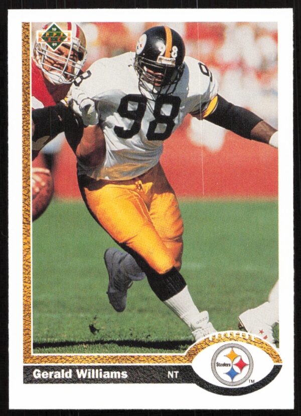 Gerald Williams 1991 Upper Deck baseball card #490, Yankees outfielder in uniform, front view.