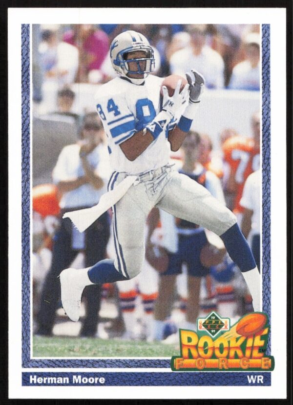 Herman Moore 1991 Upper Deck Card #639, Detroit Lions NFL Rookie.