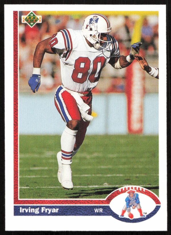 Irving Fryar 1991 Upper Deck football card #270, showcasing his athleticism on the field.