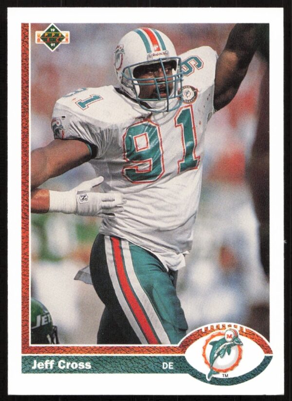 Jeff Cross 1991 Upper Deck baseball card #415, front view, batting stance, stadium backdrop.