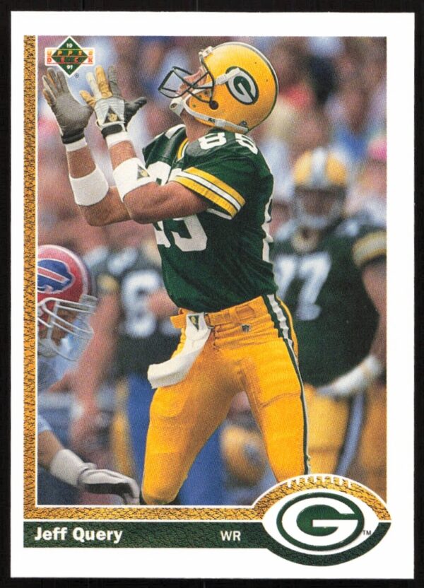 Jeff Query 1991 Upper Deck Card #584 showcases athleticism in Green Bay Packers uniform.