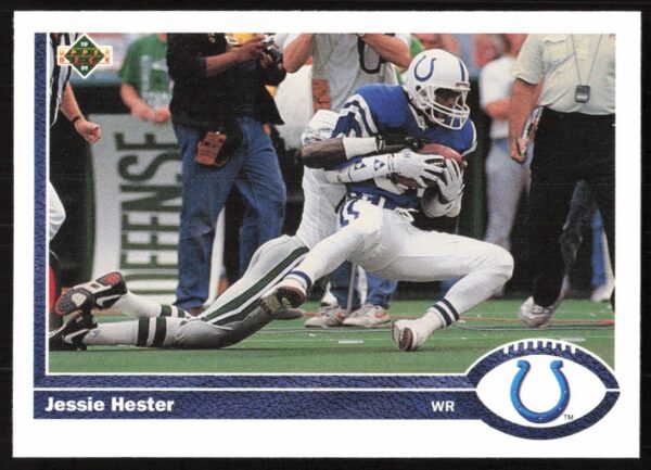 Jessie Hester 1991 Upper Deck Football Card #414, Front.