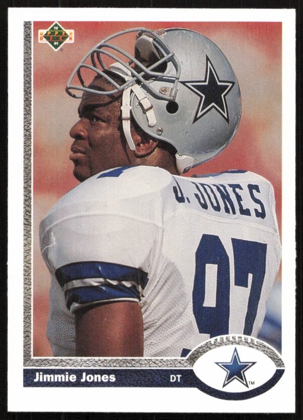 Front of 1991 Upper Deck Jimmie Jones baseball card #430 featuring action pose.