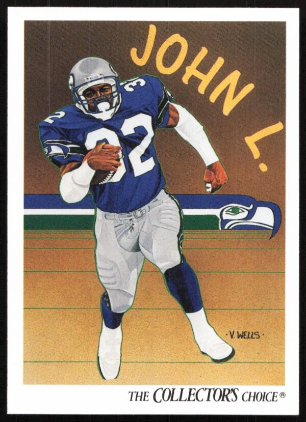 1991 Upper Deck John L. Williams Football Card #97, Seattle Seahawks Fullback.