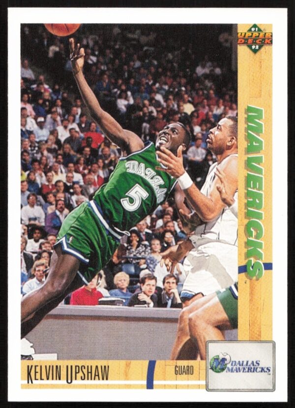 Kelvin Upshaw 1991 Upper Deck card #248, showcasing dynamic basketball action.