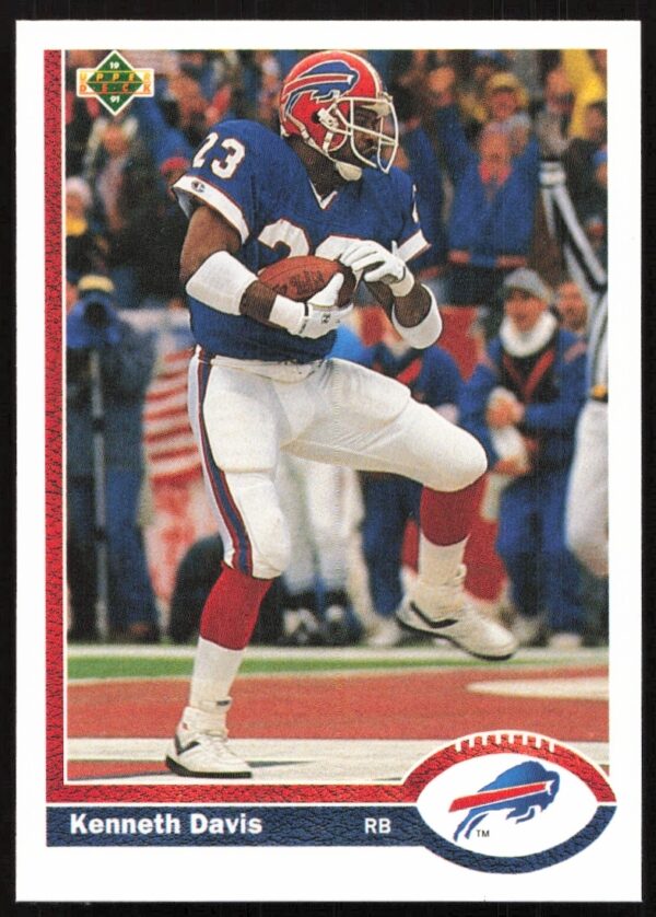 Kenneth Davis 1991 Upper Deck Football Card #192, Buffalo Bills, Collectors Item.