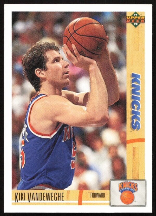 Kiki Vandeweghe 1991 Upper Deck Basketball Card #323, New York Knicks Action Shot.