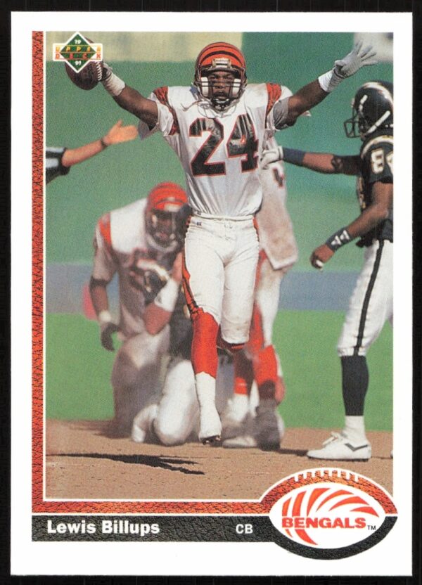 1991 Upper Deck Lewis Billups Football Card #368 featuring Bengals uniform.