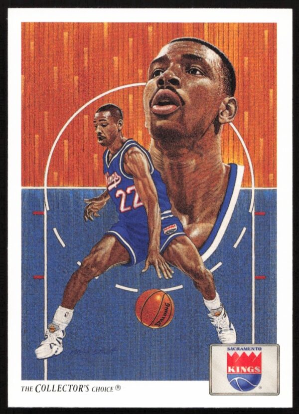 Lionel Simmons dribbling in Kings uniform, 1991 Upper Deck card #83.
