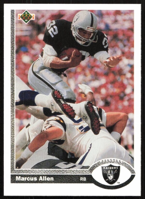 1991 Upper Deck Football Card of Marcus Allen, Raiders Legend, Card #446.