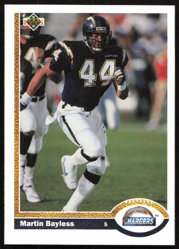 Martin Bayless 1991 Upper Deck Football Card #350 Action Pose
