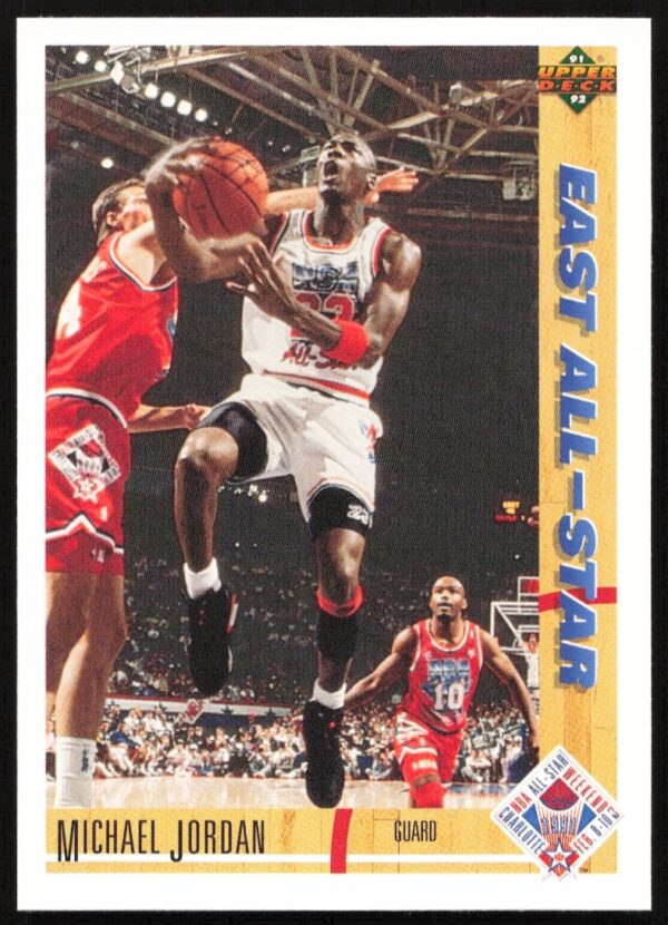 1991 Upper Deck Michael Jordan card #69, featuring an action shot of Jordan in-game.