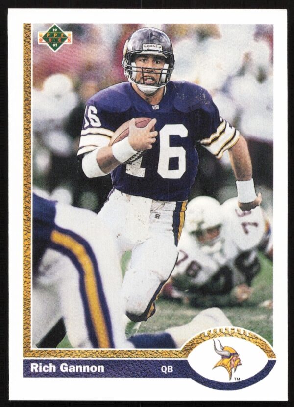 Rich Gannon Upper Deck 1991 Card #659 - Vikings Quarterback in Action