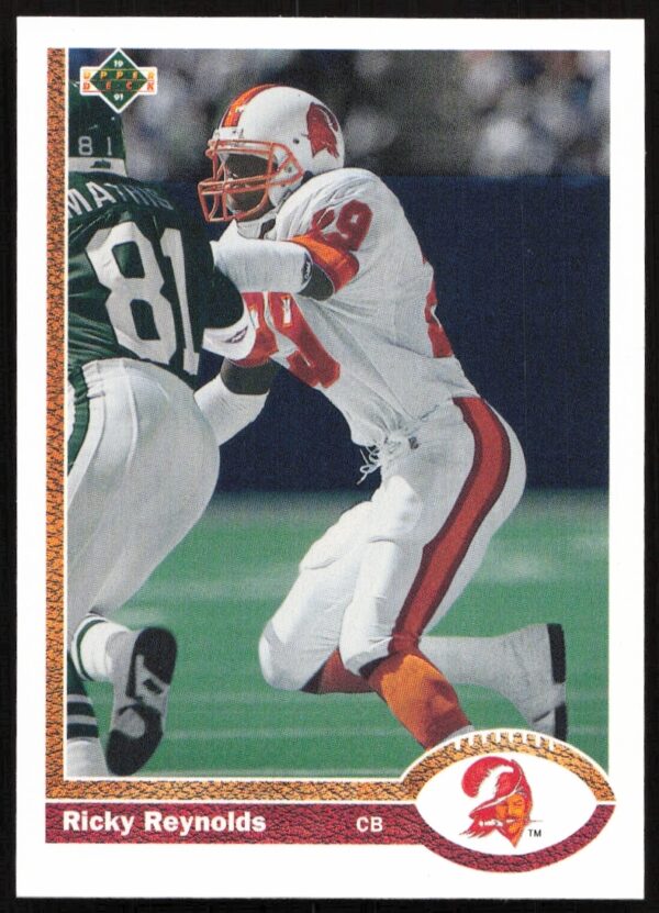 Ricky Reynolds 1991 Upper Deck Football Card #669 showcasing athleticism and dynamic presence.