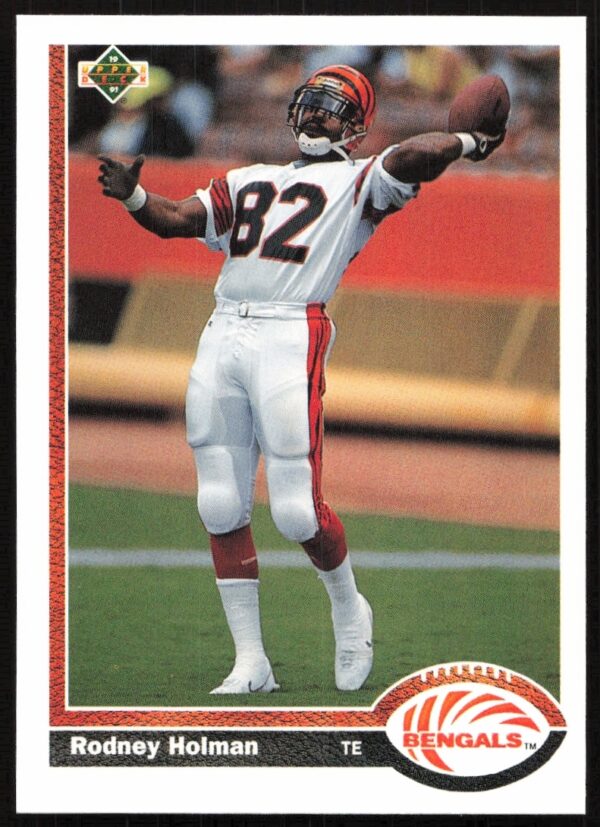 Rodney Holman 1991 Upper Deck Football Card #361, Cincinnati Bengals Tight End.