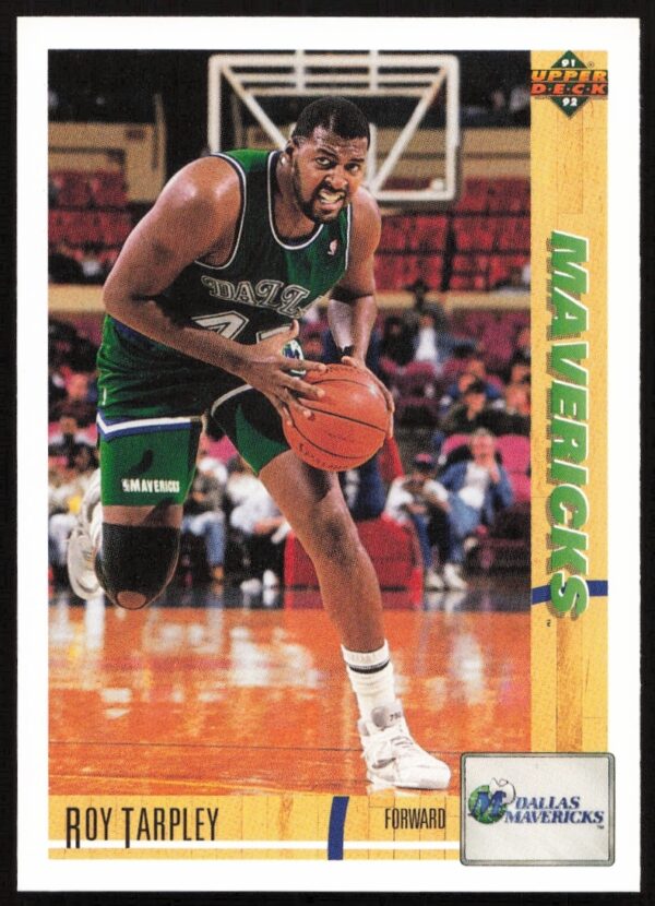 Roy Tarpley 1991 Upper Deck card #152, Dallas Mavericks action shot.