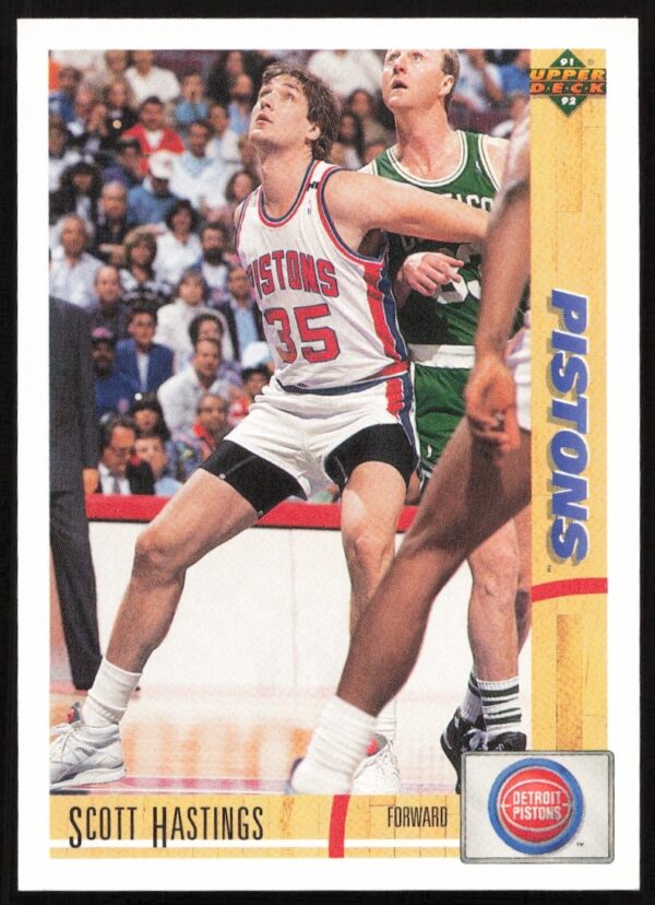Scott Hastings 1991 Upper Deck basketball card #340, action shot.