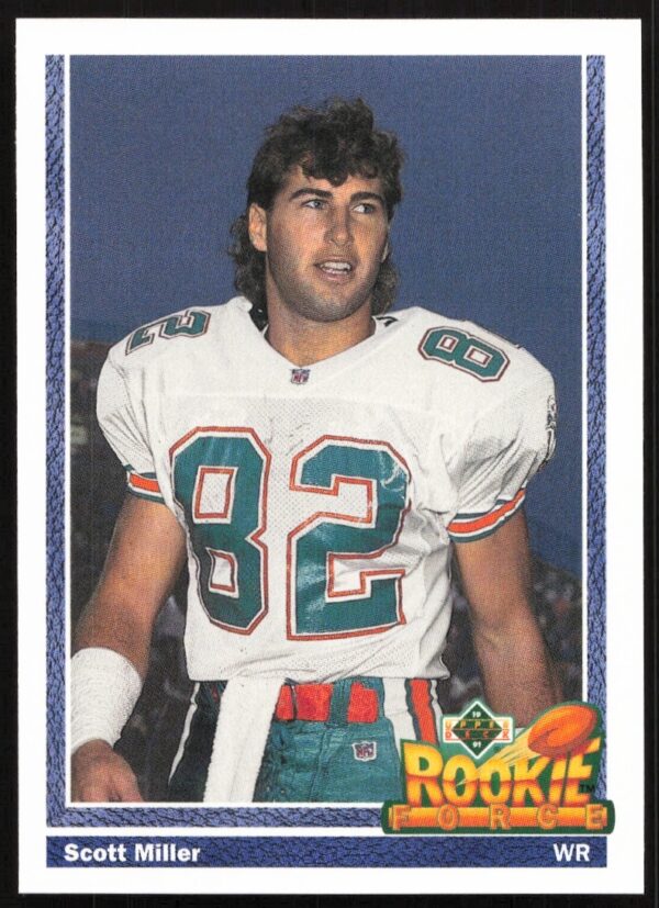 Scott Miller 1991 Upper Deck #619 Baseball Card with dynamic action photo.