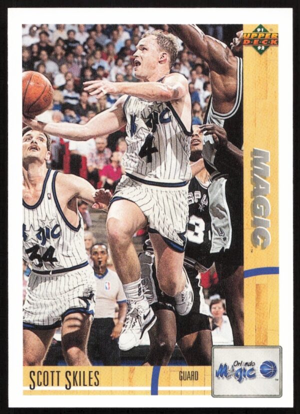 1991 Upper Deck Scott Skiles Basketball Card #226 features Skiles in a dynamic game moment.