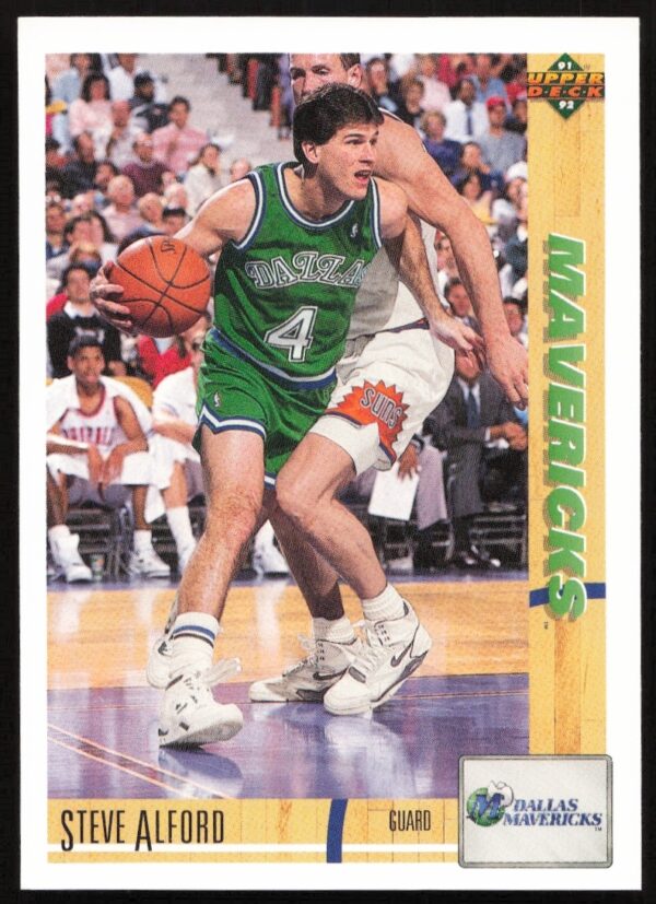 Steve Alford 1991 Upper Deck Card #250, featuring him in a basketball uniform.