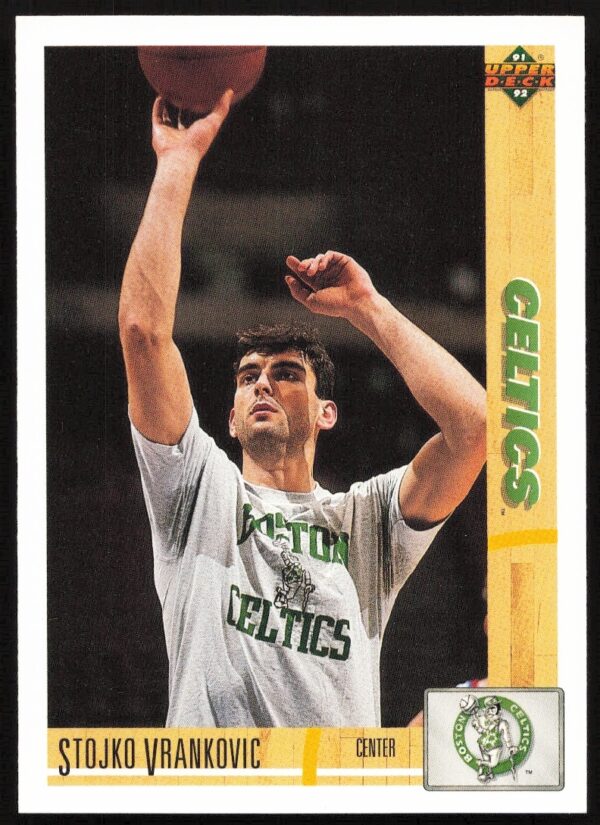 1991 Upper Deck basketball card featuring Stojko Vrankovic in Celtics gear, card #103.