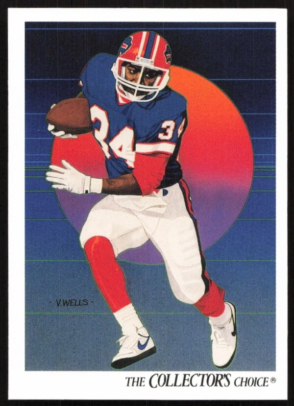 Thurman Thomas 1991 Upper Deck Card #74, Buffalo Bills action shot.