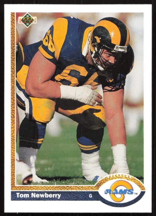 Tom Newberry 1991 Upper Deck LA Rams Football Card #383 Front
